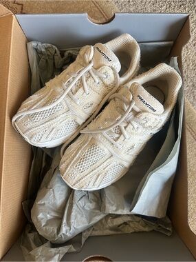 Balenciaga Phantom Mesh Sneakers in Off-White/Cream